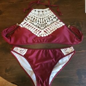 Two piece swim suit